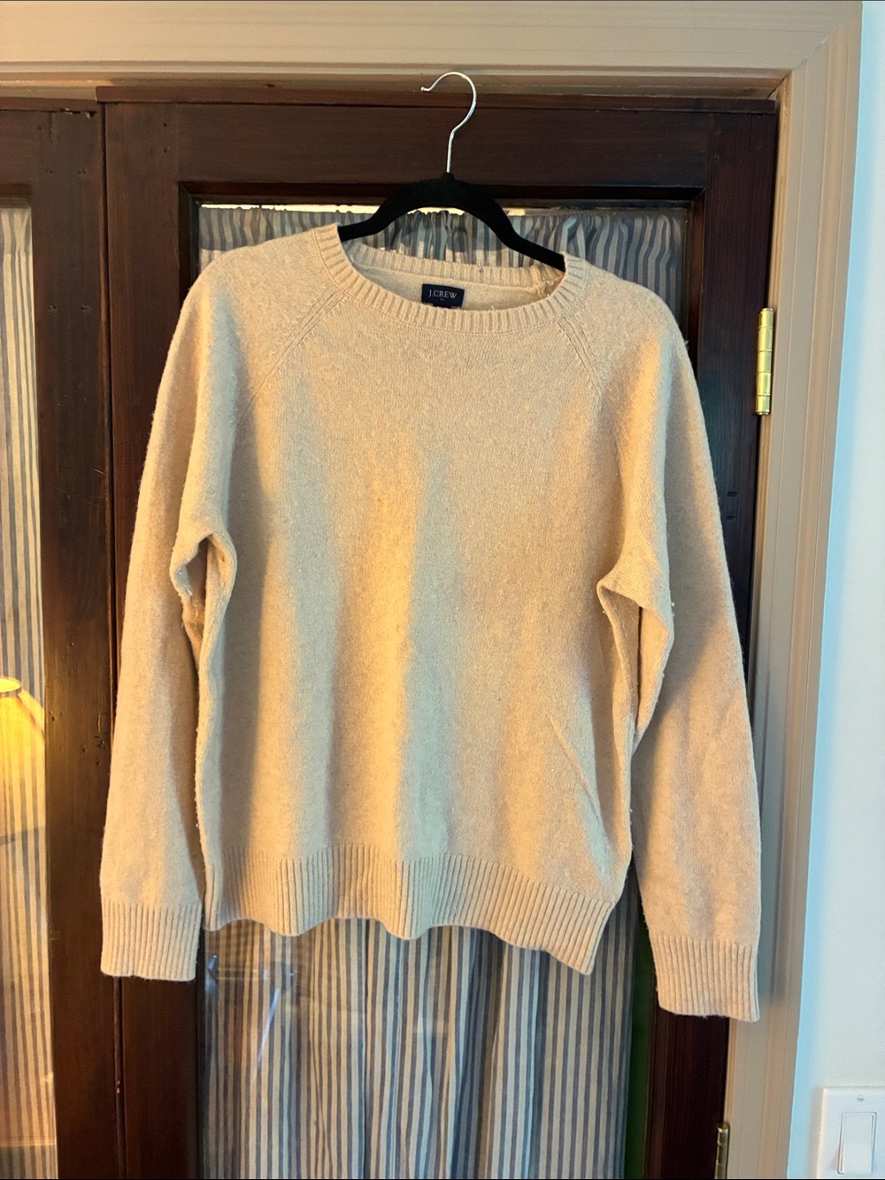 J. Crew Light Cream Crewneck Sweater